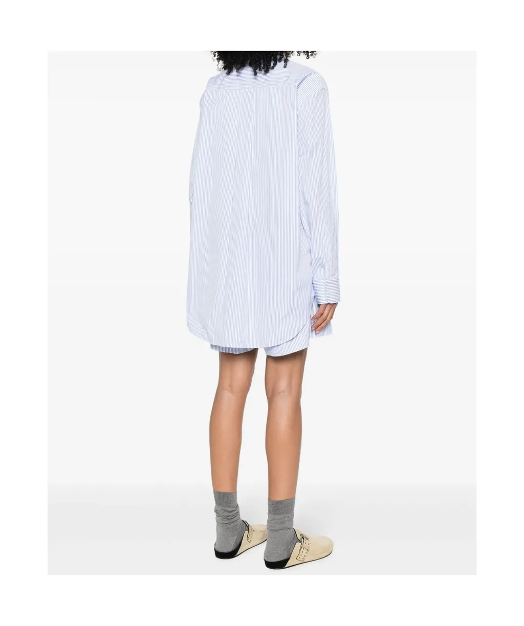Striped Cotton Shirtdress