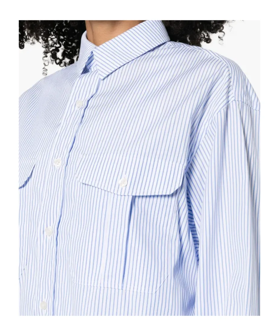 Striped Cotton Shirtdress