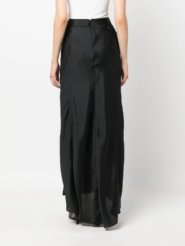 Satin-Finish Maxi Skirt