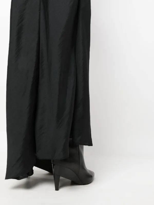 Satin-Finish Maxi Skirt