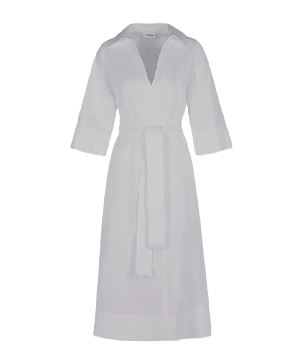 P.A.R.O.S.H. Collared Tie-Detailed Dress