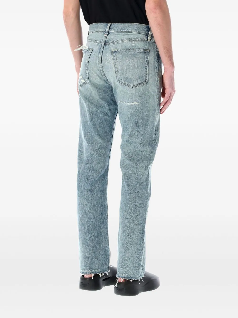 Fear Of God Sraight-Leg Frayed-Edge Jeans