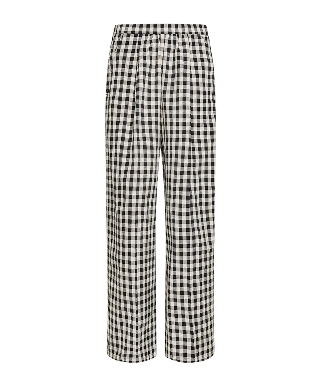 Palazzo Pants In Gingham–Check Cotton
