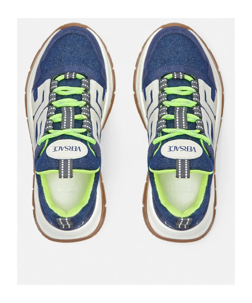 Versace Kids Logo Patch Lace-Up Sports Sneakers