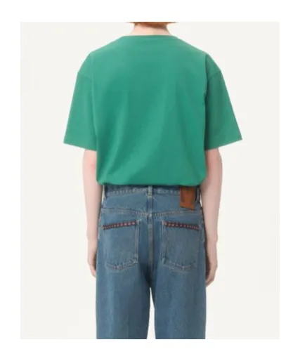 Cotton T-Shirt With Chez Valentino Print