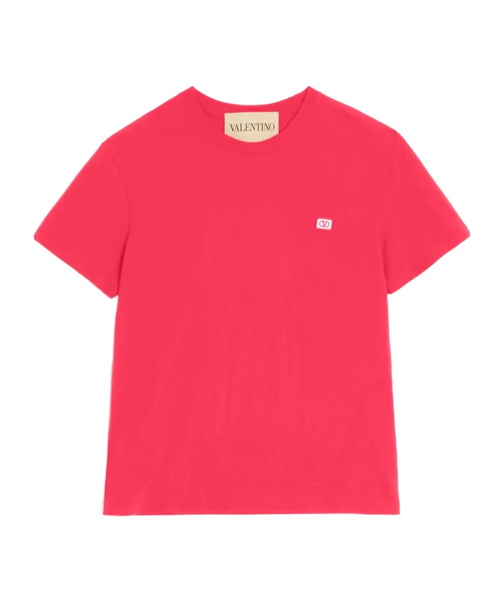 Valentino Logo Patch Crewneck T-Shirt