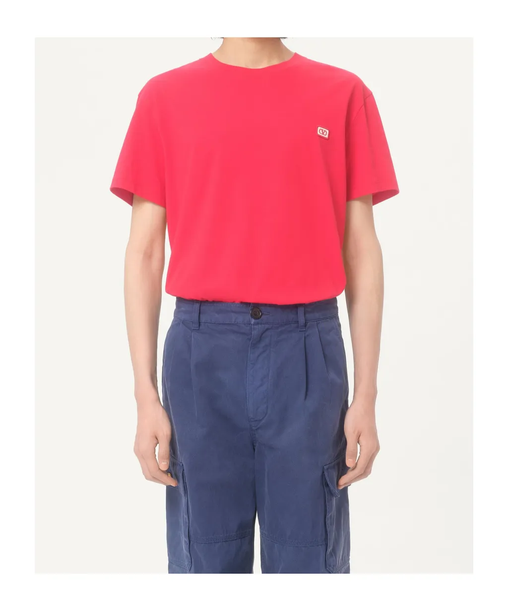 Valentino Logo Patch Crewneck T-Shirt