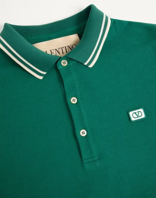 Valentino Garavani Logo Embroidered Polo Shirt