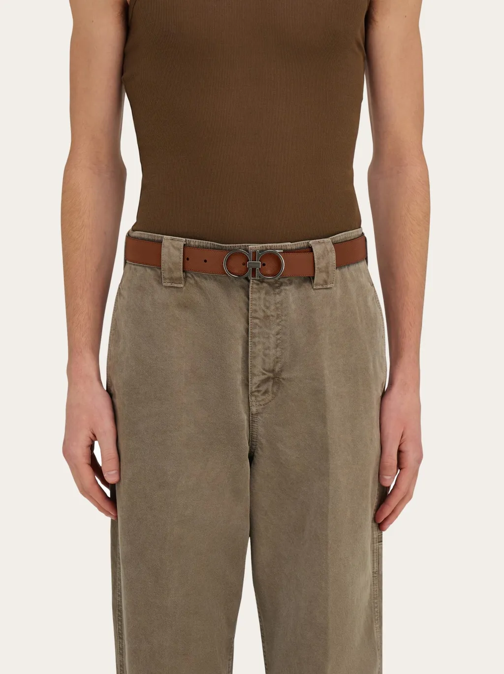 Ferragamo Gancini Buckle Reversible Belt