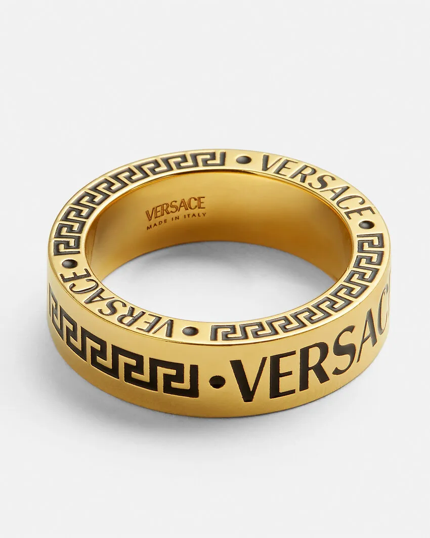 Versace Logo Engraved Ring