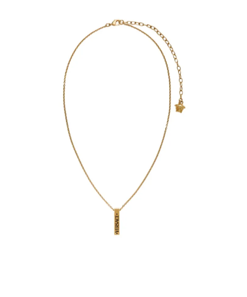 Versace Logo Pendant Necklace