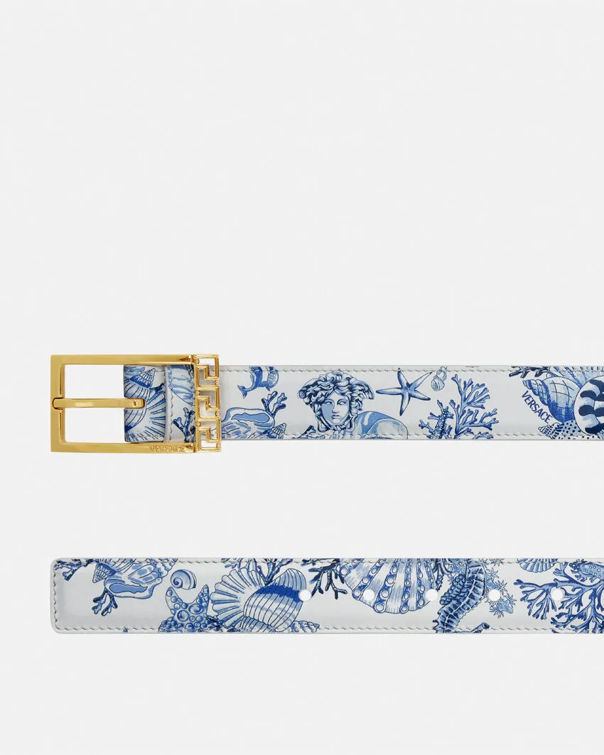 Versace Pattern-Printed Buckle Belt