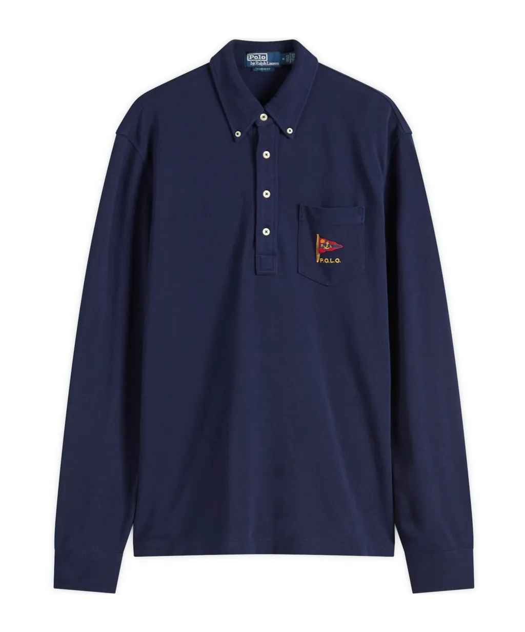 Polo Ralph Lauren Logo Embroidered Long Sleeved Polo Shhirt