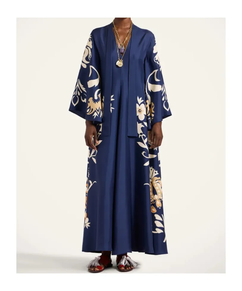 La Doublej Floral V-Neck Dress