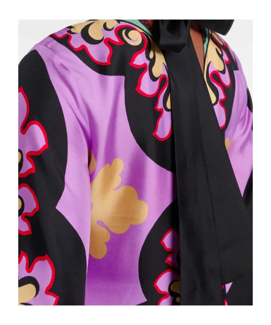 Printed Silk Maxi Dress