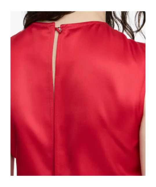 Draped Hem Sleeveless Top