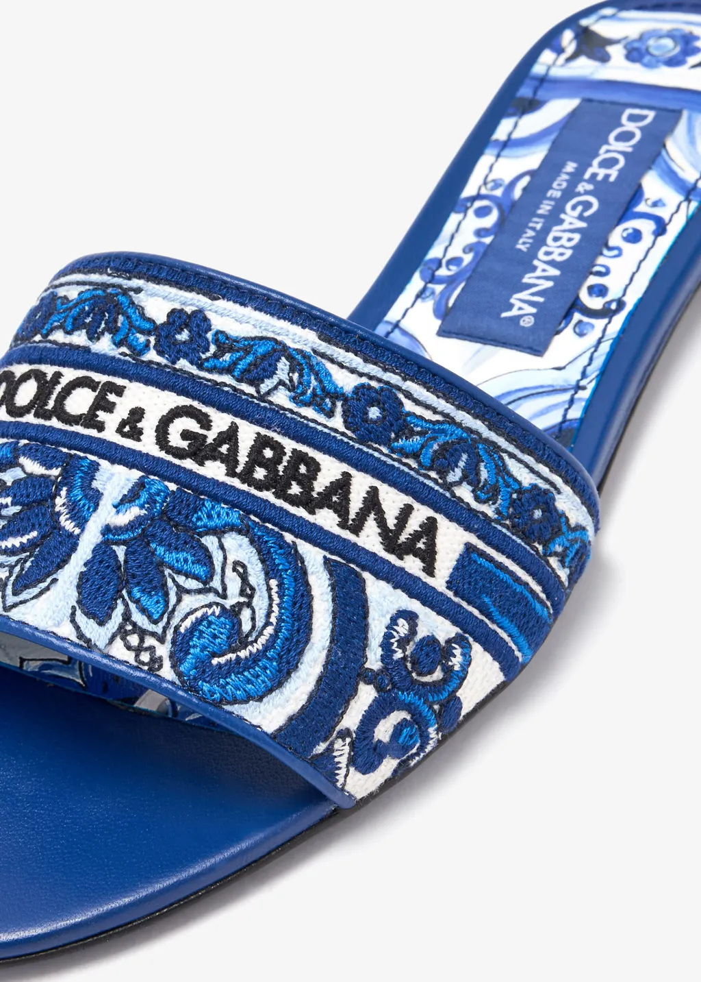 Dolce & Gabbana Logo Detailed Slip-On Slides