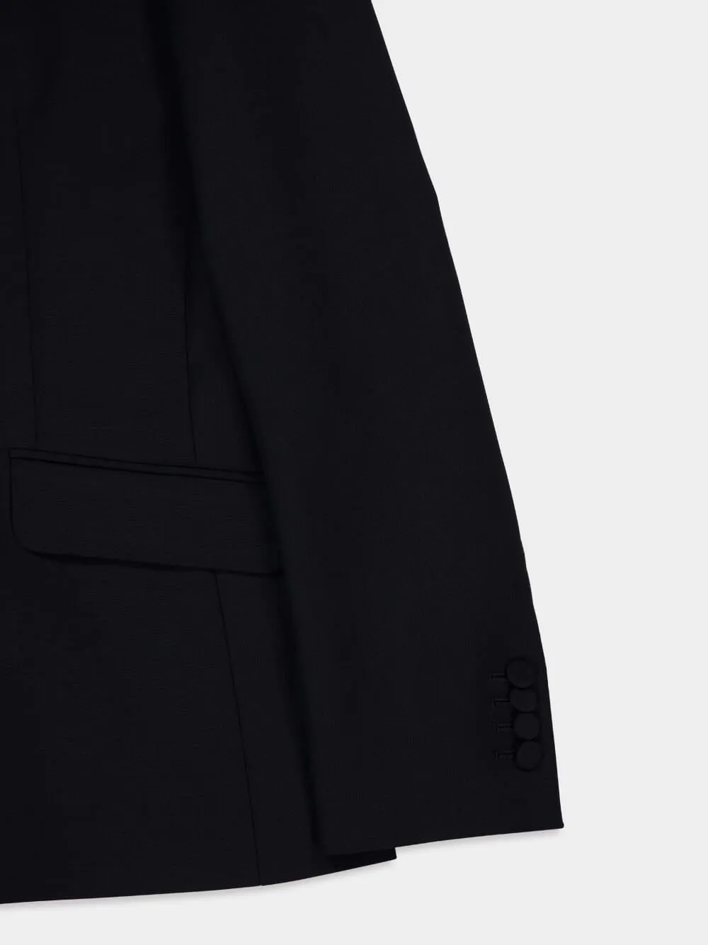 Single-Button Wool Blazer