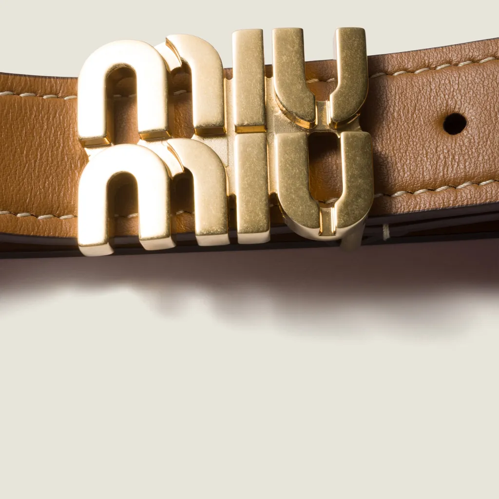 Miu Miu Logo-Lettering Buckle Belt