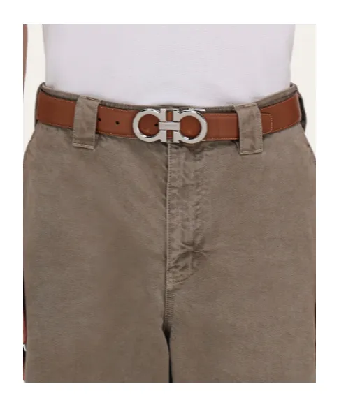 Ferragamo Reversible Gancini Buckle Belt