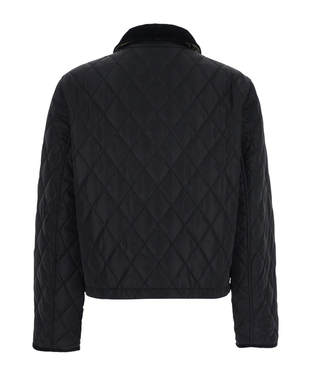 Burberry Collared Quilted Cropped Jacket