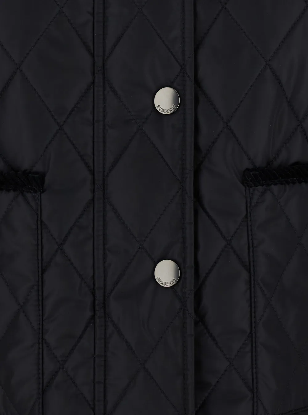 Burberry Collared Quilted Cropped Jacket