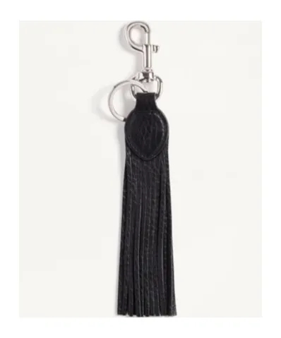 Valentino Garavani Vlogo Signature Key Ring In Grainy Calfskin And Metal