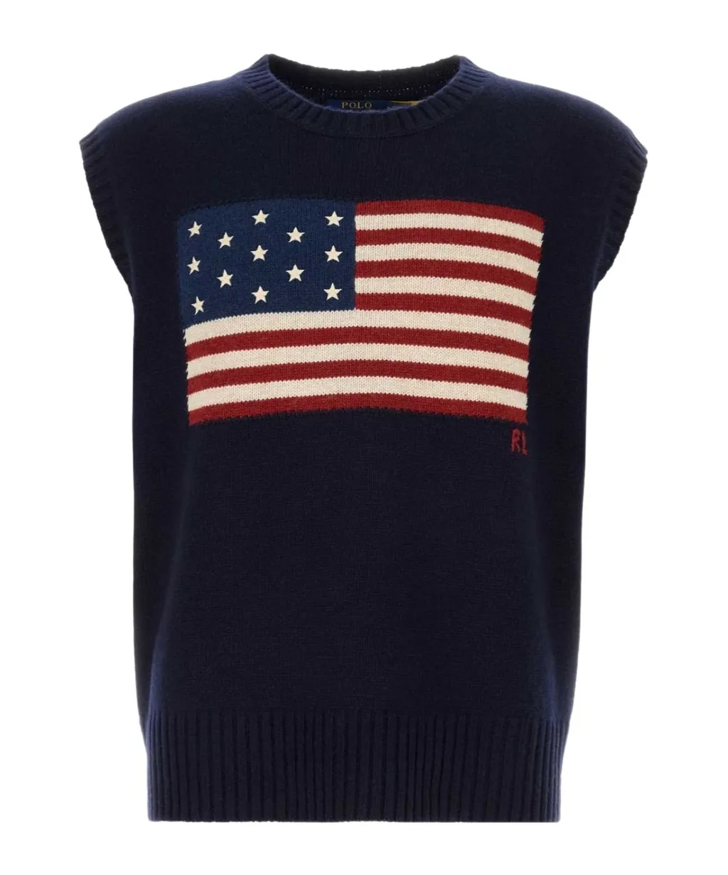 Polo Ralph Lauren Big Fit Flag Knitted Vest