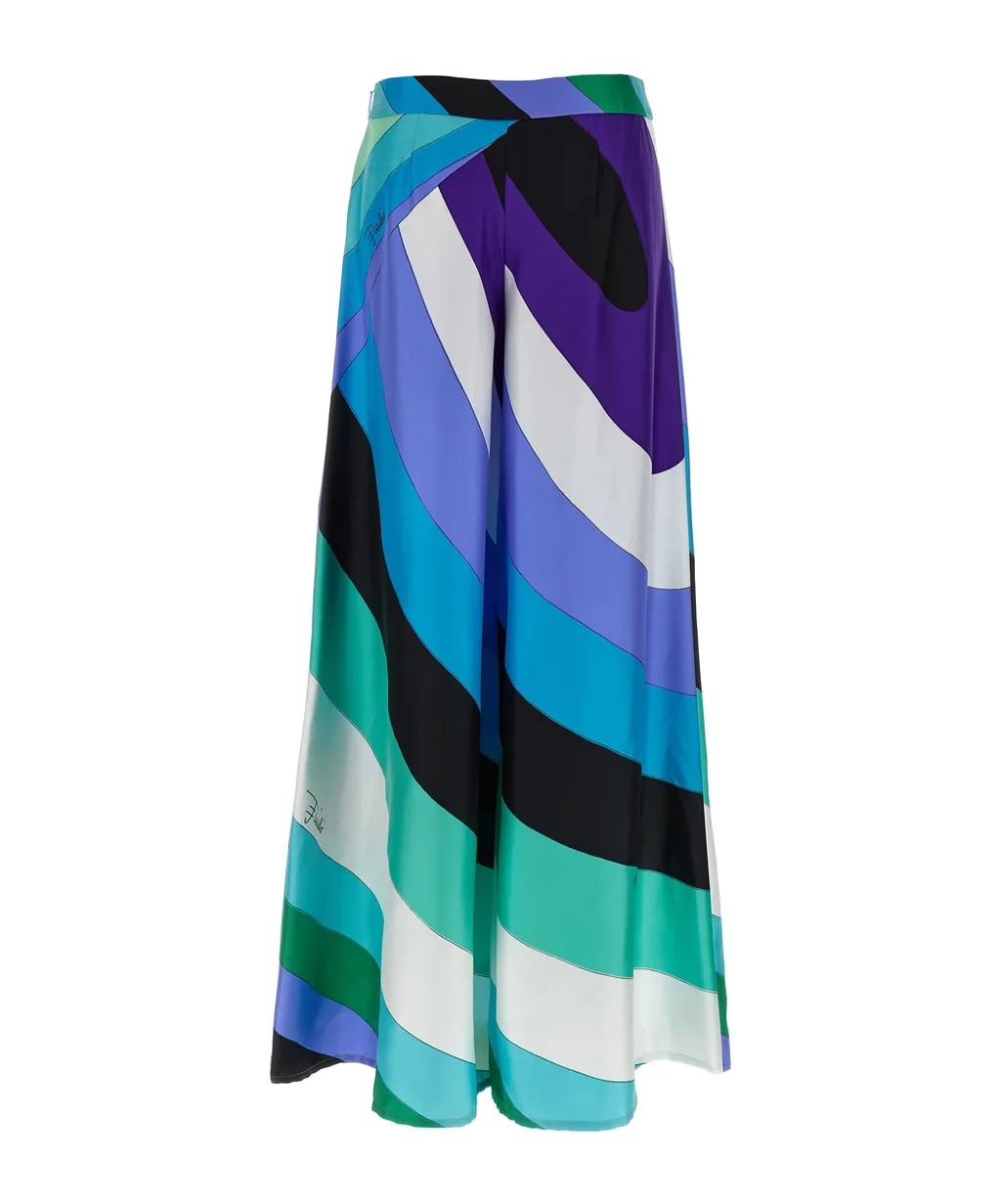 Pucci Maddalena-Print Satin Trousers