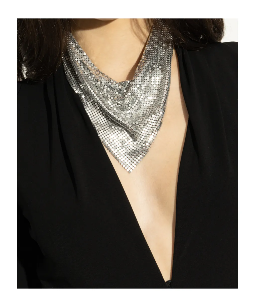 Versace Medusa Head Motif Embellished Necklace