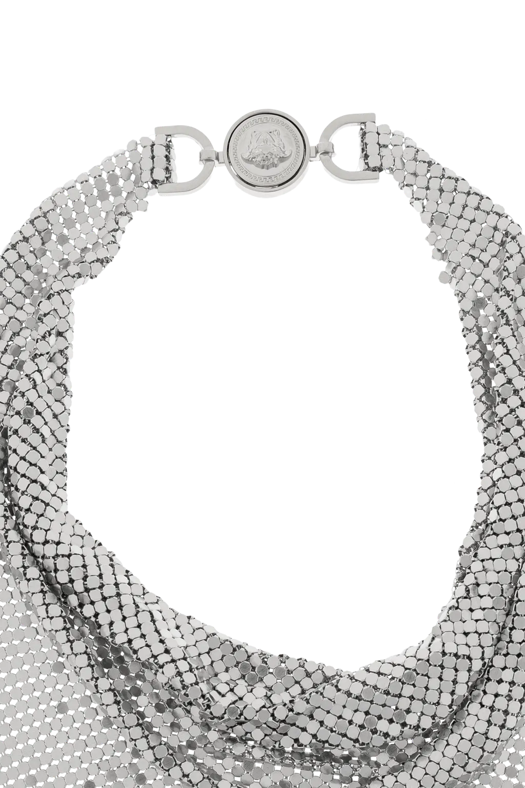 Versace Medusa Head Motif Embellished Necklace
