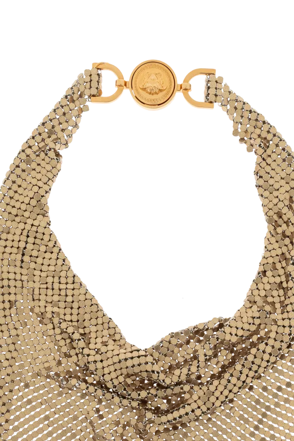 Versace Medusa Head Motif Embellished Necklace