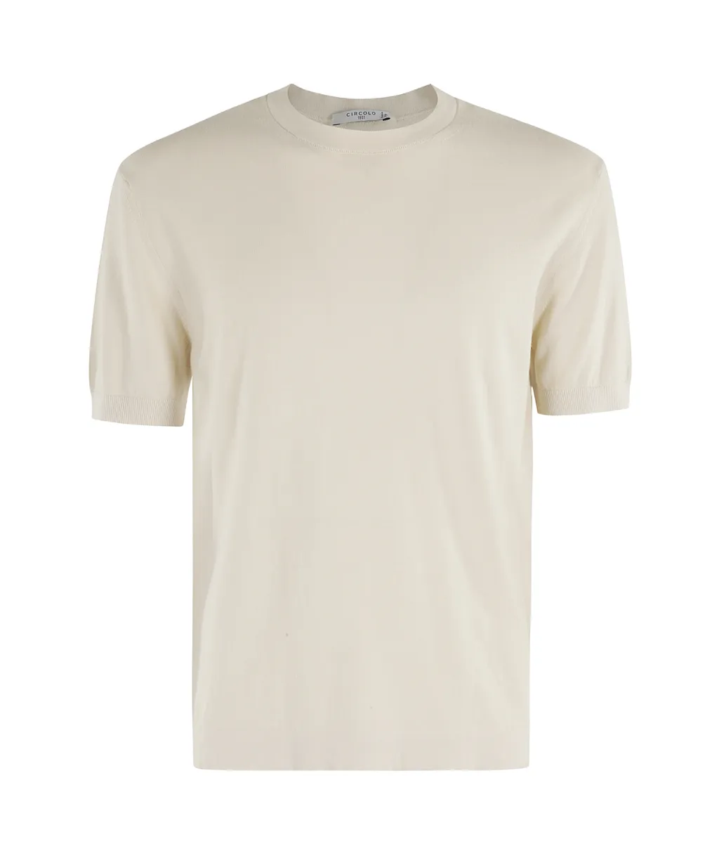 Short-Sleeved Knitted T-Shirt
