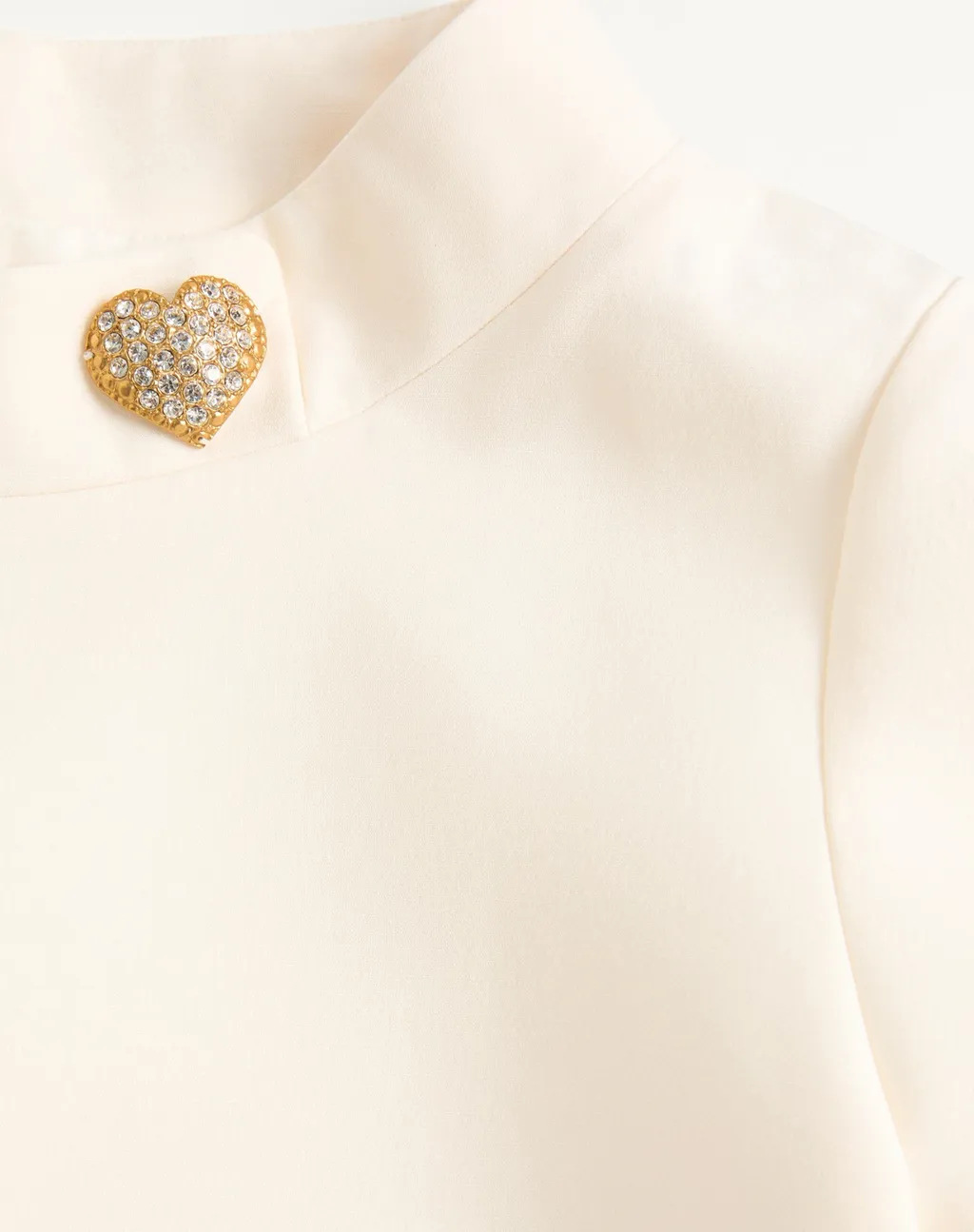 Valentino Heart Embellished Short-Sleeved Dress
