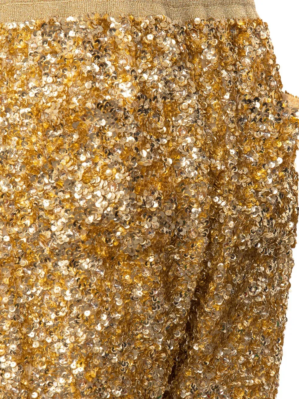 Sequin-Embellished Drawstring Track Pants