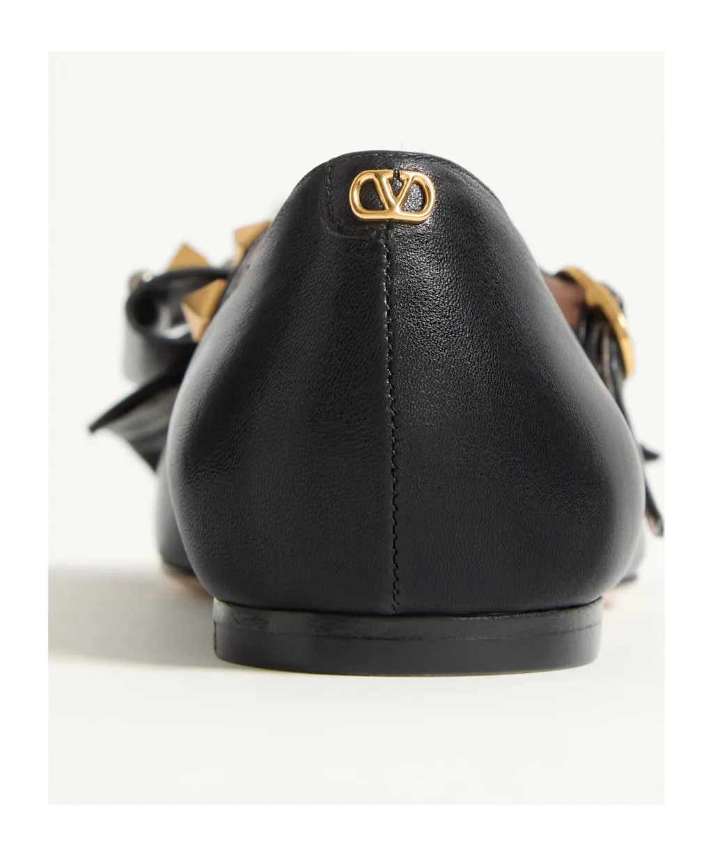 Valentino Garavani Rockstud Bowow Slip-On Ballerina Shoes