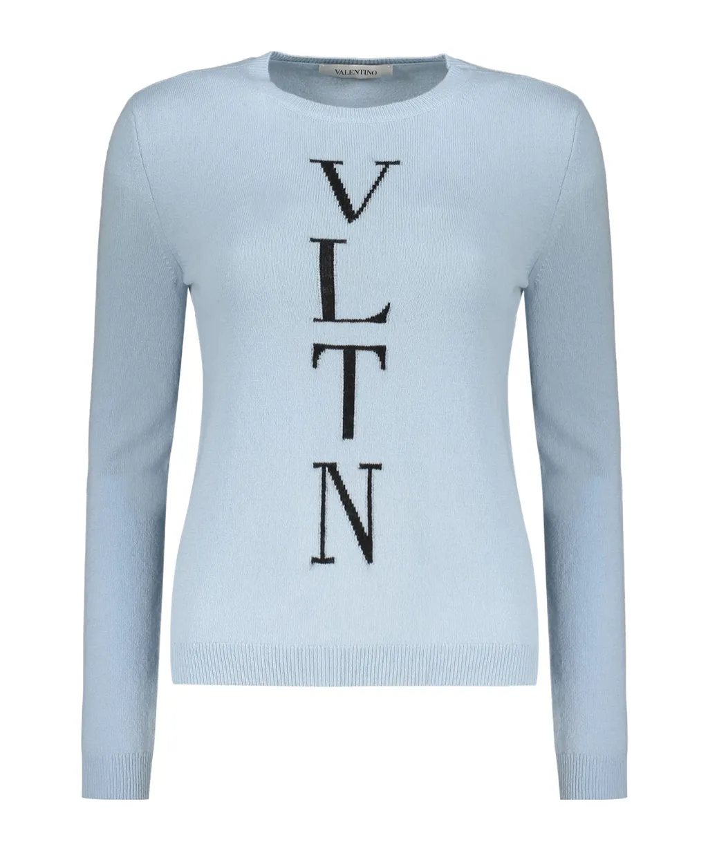 Intarsia-Knit Logo Jumper