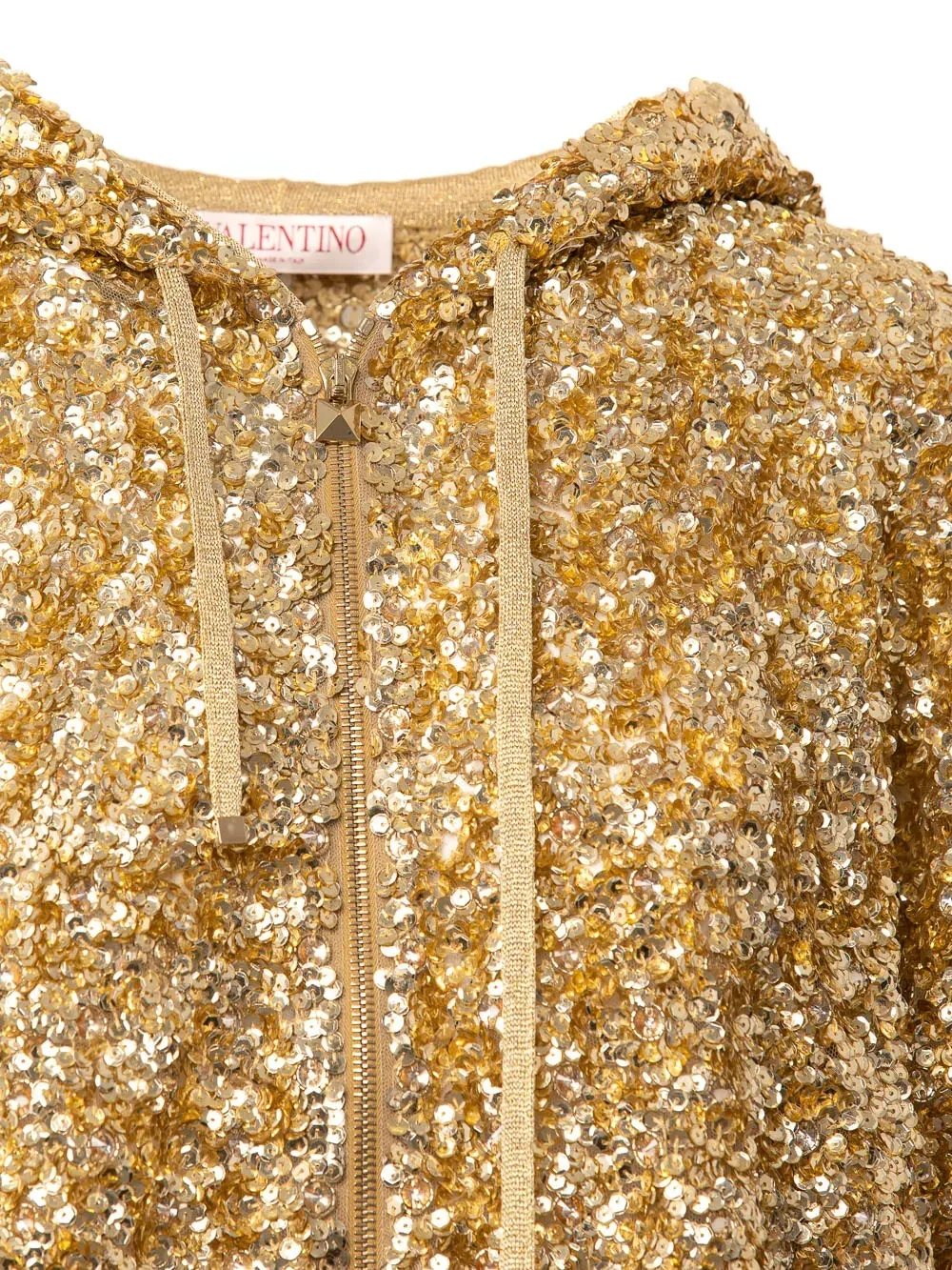 Sequinned Zip-Up Hoodie