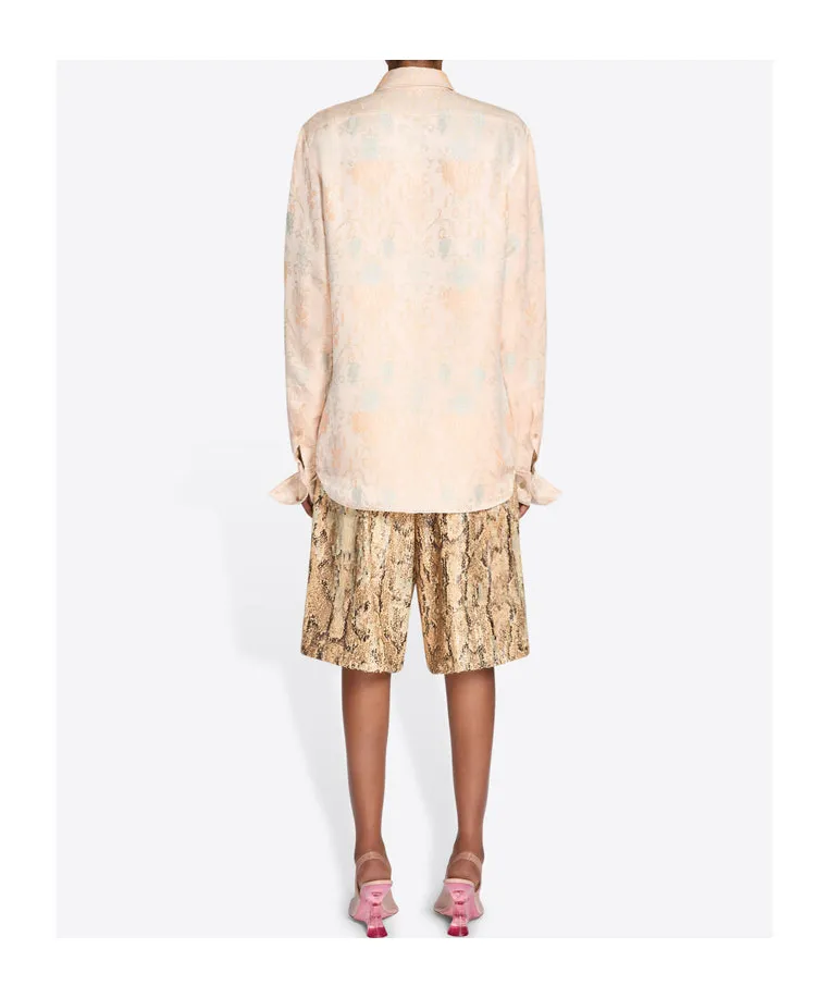 Dries Van Noten Jacquard Curved Hem Shirt