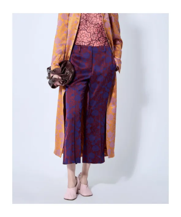Dries Van Noten Jacquard Cropped Pants