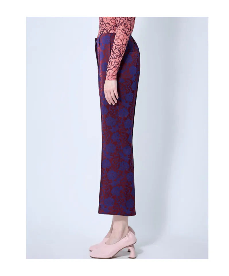 Dries Van Noten Jacquard Cropped Pants