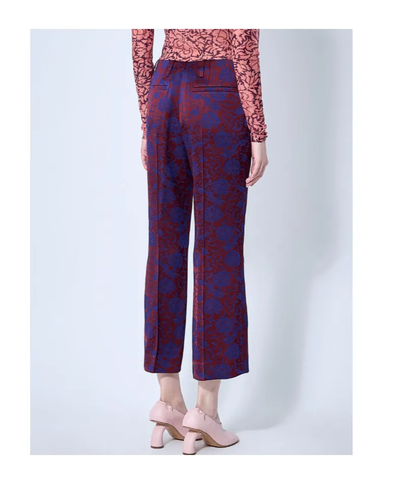 Dries Van Noten Jacquard Cropped Pants