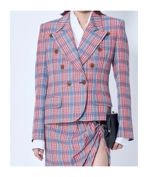 Vivienne Westwood Double Breasted Checked Blazer