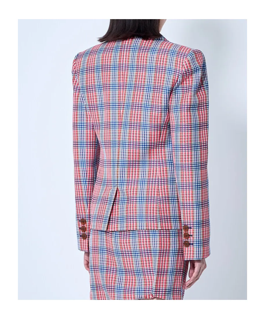 Vivienne Westwood Double Breasted Checked Blazer