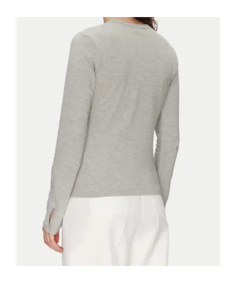 Button-Front Ribbed Top