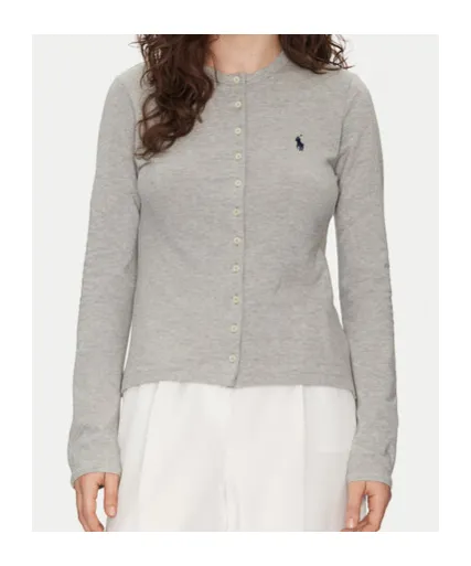 Button-Front Ribbed Top