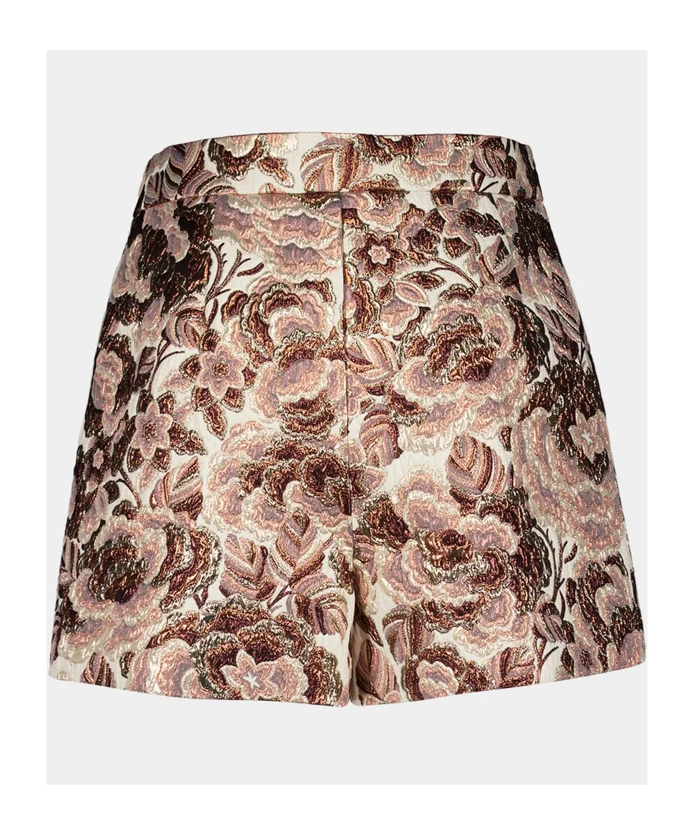 Valentino	Floral Jacquard High Waist Shorts