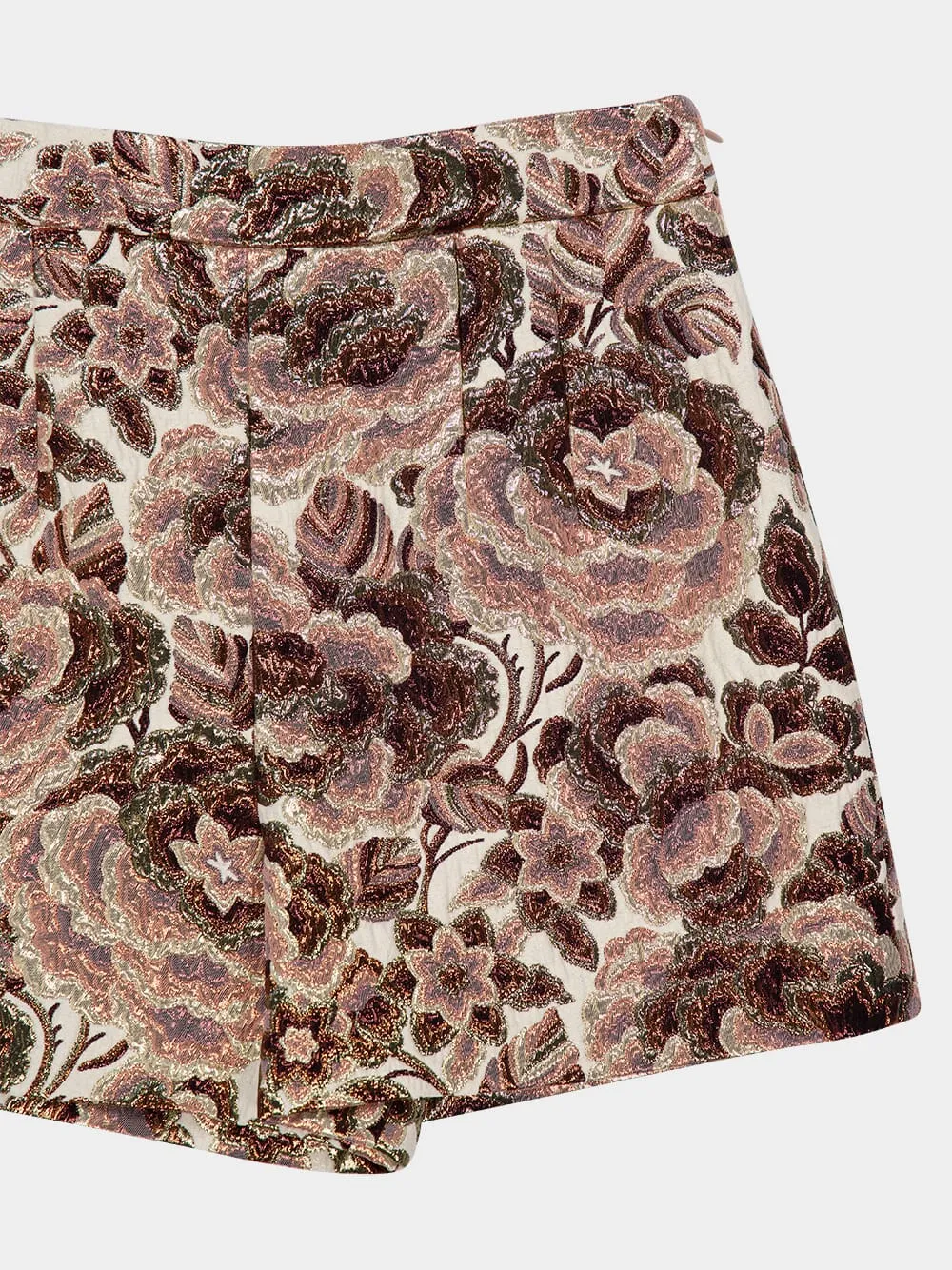 Valentino	Floral Jacquard High Waist Shorts