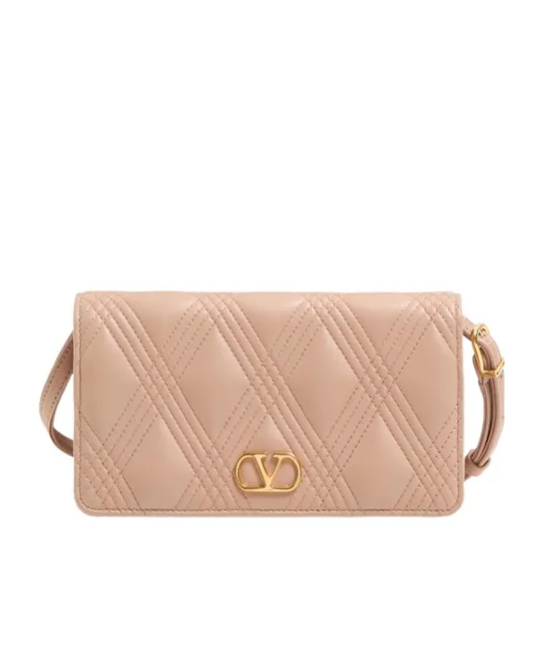 Valentino Quiltie 67 Foldover Top Mini Shoulder Bag