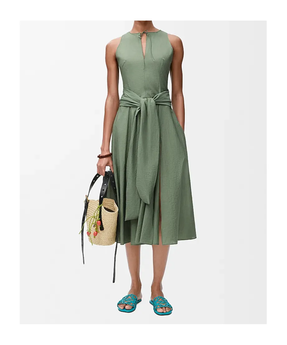 Loewe Sleeveless Wrap Midi Dress